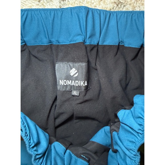 Nomadika Oversize Snowboard Ski Pants Blue Cargo XL Built-in Belt Zipper Vents - Picture 12 of 12